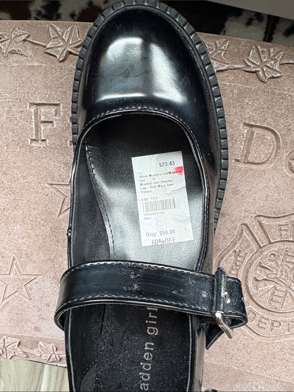 Madden Girl Black Patent Mary Jane Chunky Lug Sole - Picture 4 of 6